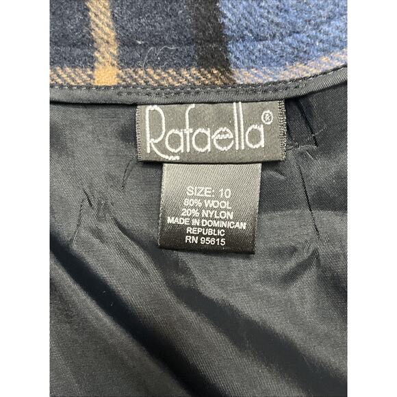 Vintage Rafaella Buffalo Plaid Wool Maxi Length Blanket Skirt Y2K Women's 10 - Picture 6 of 9